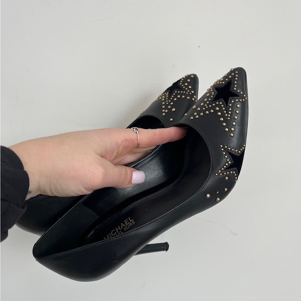 Michael Kors SIA Pump Leather Starry Night Size 6.5 - Picture 8 of 10